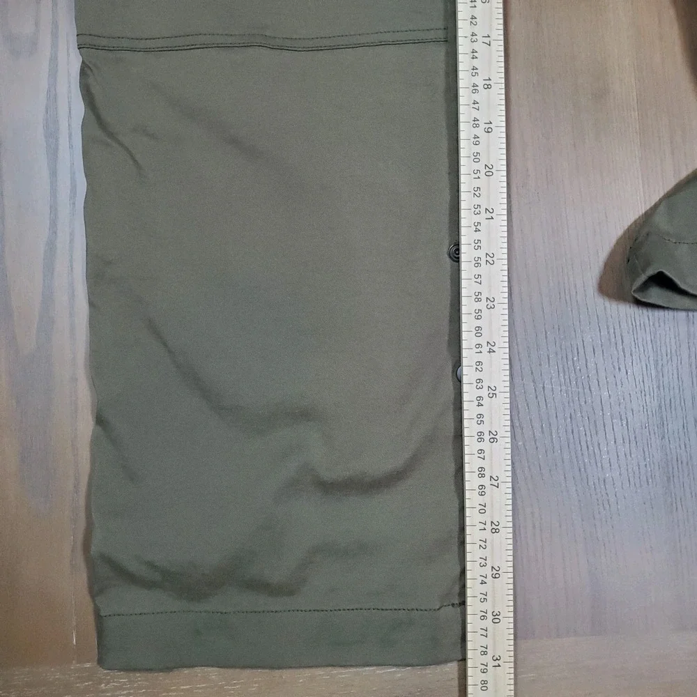 PrAna Pants Men Small Breathe Belted‎ Brown Lightweight Zippered Cargo Pockets
